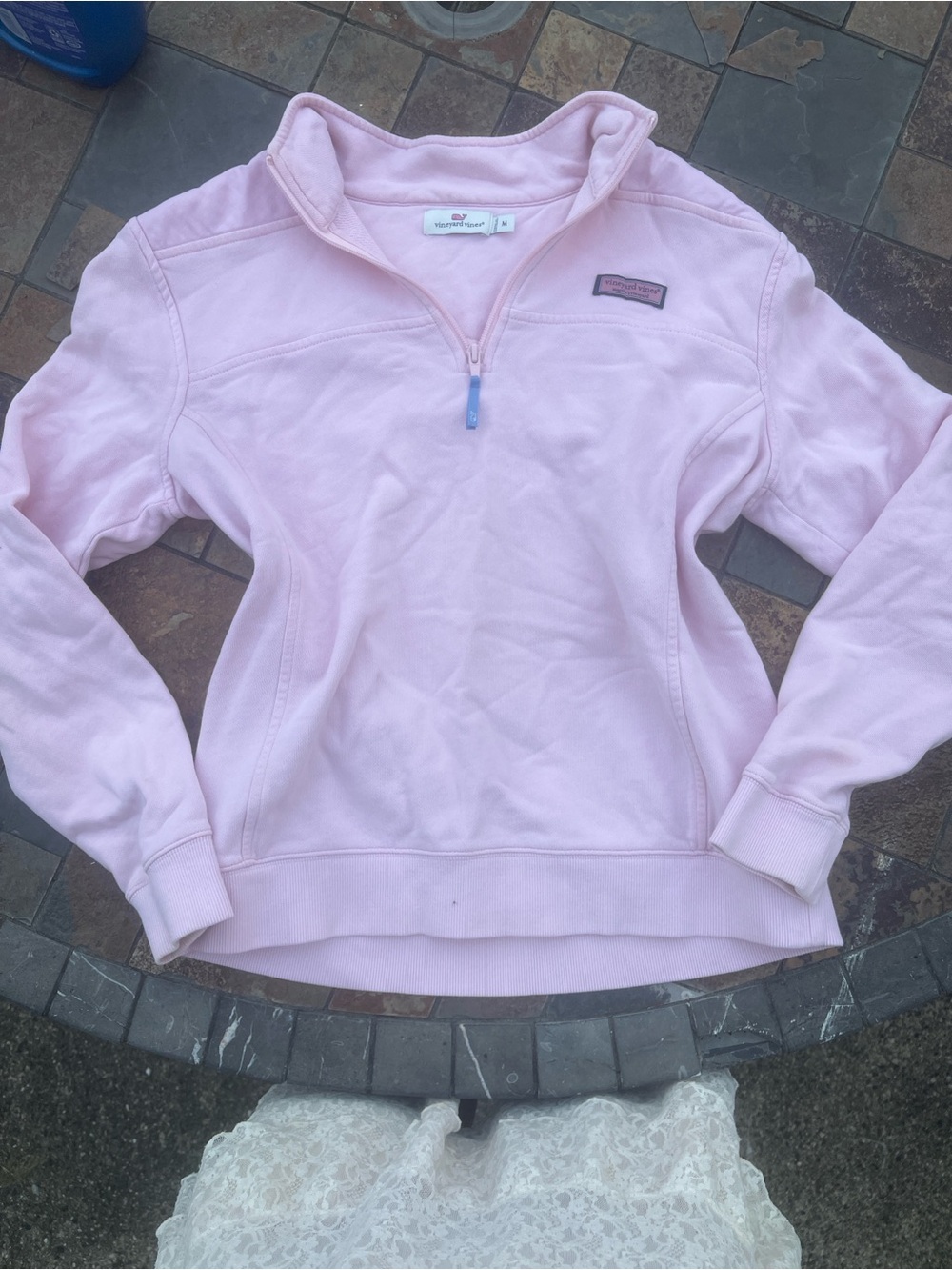 Vineyard Vines Light Pink Half-Zip Pullover Sweatshirt